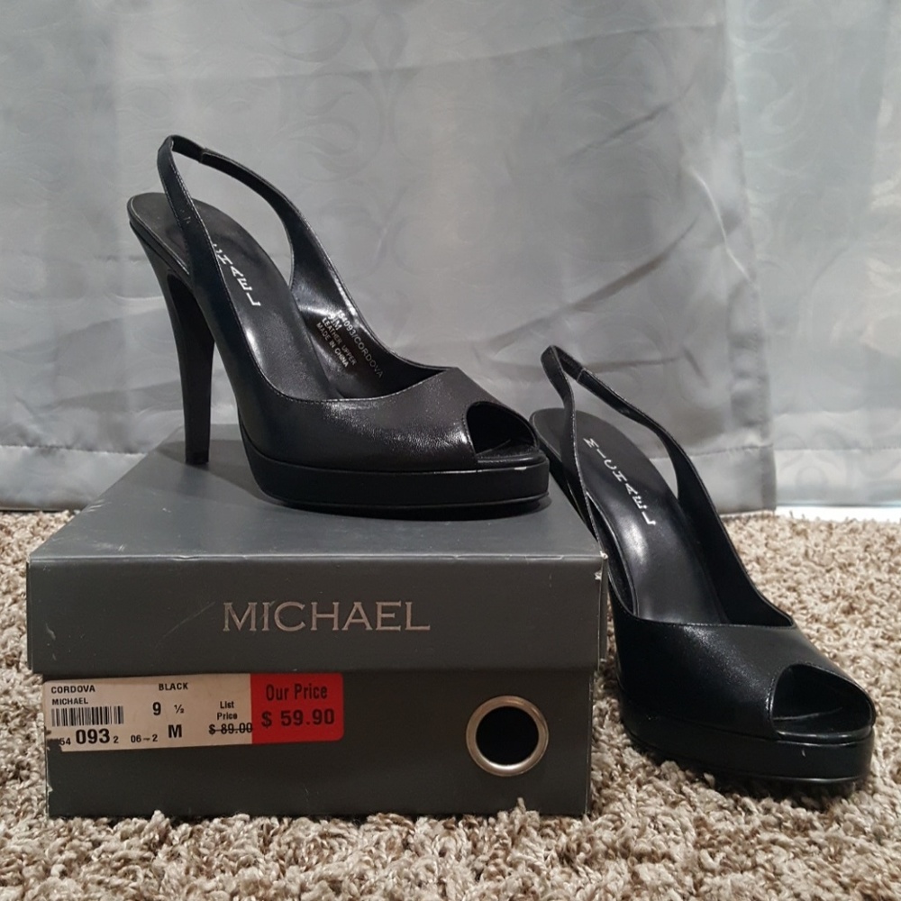 Blacm Open Toe Heels